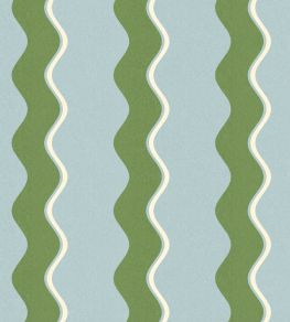Cari Wave Wallpaper by Woodchip & Magnolia Pacific Blue