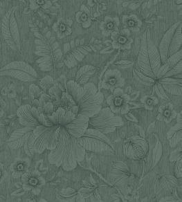 Casa De Fiore Wallpaper by Eijffinger Dark Green