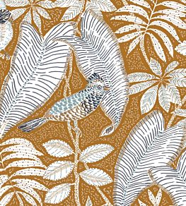 Sibia Wallpaper by Casamance Moutarde