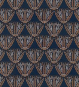 Castalia Wallpaper by Casamance Marine/Terracotta