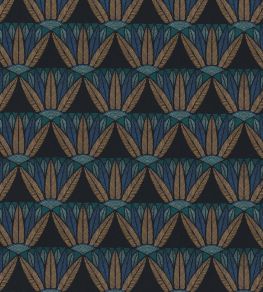 Castalia Wallpaper by Casamance Noir/Topaze