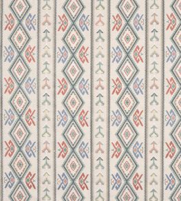 Castille Fabric by Colefax and Fowler Aqua/Coral