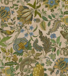 Chameleon Trail Wallpaper by Josephine Munsey Plaster Pink, Ochre and Blue