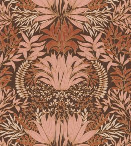 Chardon Wallpaper by Casamance Cognac / Nude