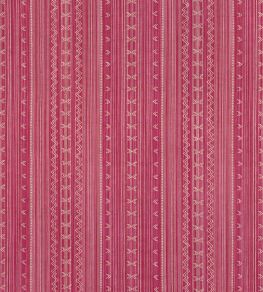 Charter Stripe Embroidery Fabric by Thibaut Raspberry