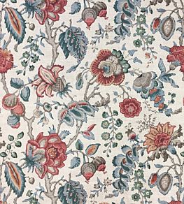 Chatterpie Linen Fabric by Ian Sanderson Hana Blue