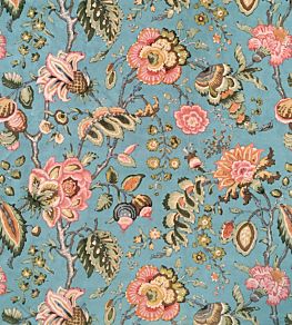 Chatterpie Velvet Fabric by Ian Sanderson Coral Sea