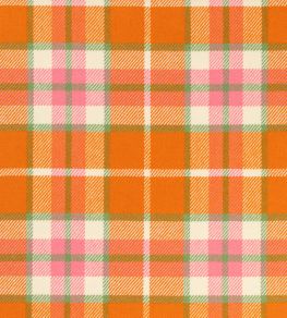 Check Fabric by Johnstons of Elgin Flame