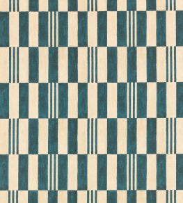 Checkerboard Recycled Fabric by Kirkby Design Kingfisher