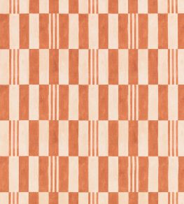 Checkerboard Recycled Fabric by Kirkby Design Terracotta