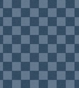 Checks Wallpaper by Caselio Bleu Denim