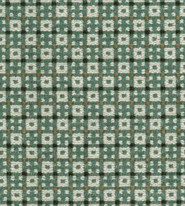 Chiddingstone Fabric by Nina Campbell Teal/Beige/Chocolate