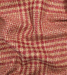 Chiff Chaff Plaid Fabric by Ian Sanderson Robin Red