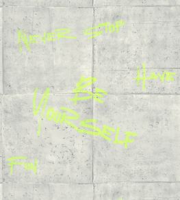 Chill Time Graffiti Wallpaper by Caselio Gris Fluo