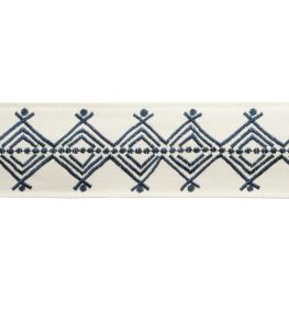 Chimayo Embroidered Border Trimming by Samuel & Sons Blue Sky