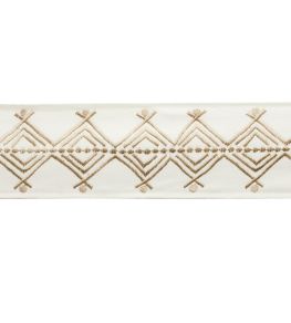 Chimayo Embroidered Border Trimming by Samuel & Sons White Sands