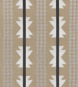 Chimayo Fabric by Osborne & Little Oatmeal/Charcoal