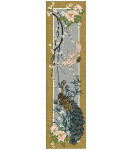 Chinese Garden of Virtue Runner Rug by Wendy Morrison Grey/Gold