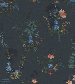 Chinese Porcelain Wallpaper by Eijffinger Dark Blue