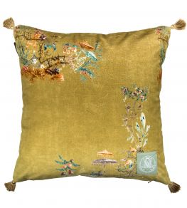 Chinoiserie Cushion 50 x 50cm by MINDTHEGAP Taupe