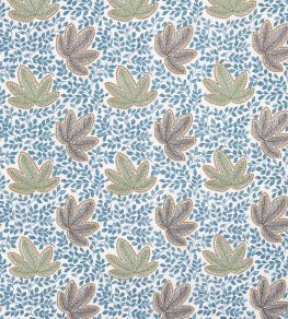 Clarice Fabric by Nina Campbell Blue/Green/Chocolate