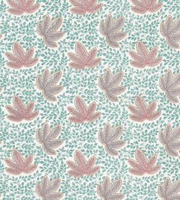 Clarice Fabric by Nina Campbell Teal/Ruby/Amethyst