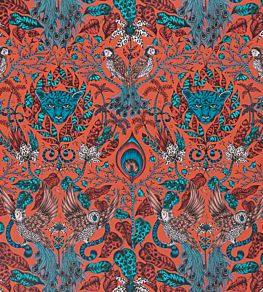Emma J Shipley Amazon Wallpaper by Clarke & Clarke Red
