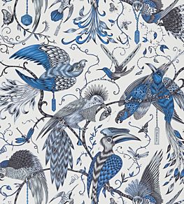 Emma J Shipley Audubon Wallpaper by Clarke & Clarke Blue