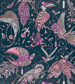 Emma J Shipley Audubon Wallpaper by Clarke & Clarke Pink