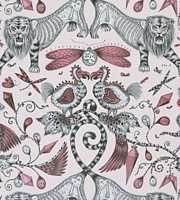 Emma J Shipley Extinct Wallpaper by Clarke & Clarke Pink