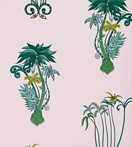Emma J Shipley Jungle Palms Wallpaper by Clarke & Clarke Pink