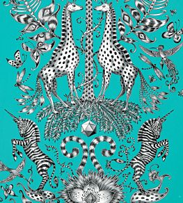 Emma J Shipley Kruger Wallpaper by Clarke & Clarke Teal