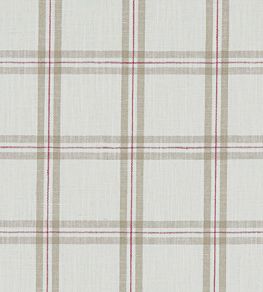 Kelmscott Fabric by Clarke & Clarke Raspberry/Linen