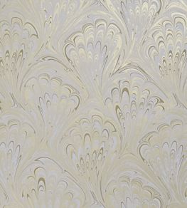 Pavone Wallpaper by Clarke & Clarke Ivory/Gold
