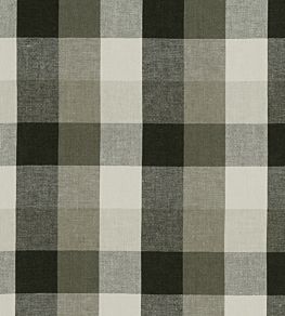 Austin Check Fabric by Clarke & Clarke Charcoal