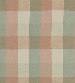 Austin Check Fabric by Clarke & Clarke Mineral/Blush