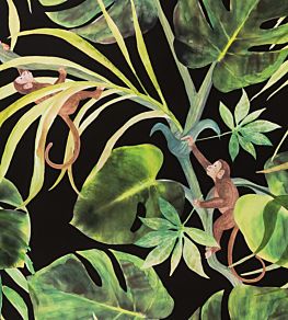 Monkey Business Wallpaper by Clarke & Clarke Ebony