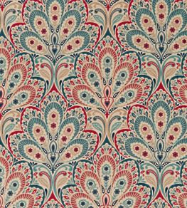 Persia Fabric by Clarke & Clarke Denim / Raspberry