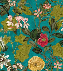 Passiflora Fabric by Clarke & Clarke Kingfisher