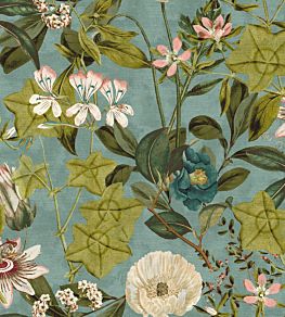Passiflora Fabric by Clarke & Clarke Mineral / Blush