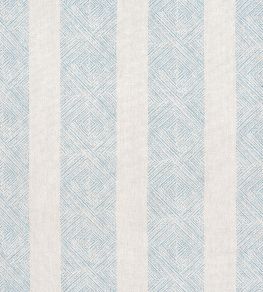 Clipperton Stripe Fabric by Anna French Blue on Natural