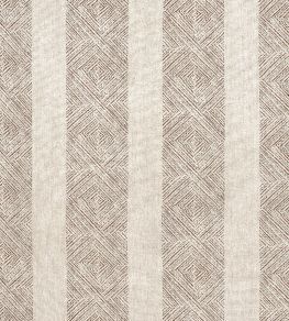 Clipperton Stripe Fabric by Anna French Brown on Natural