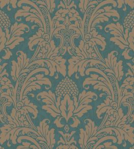 Blake Wallpaper by Cole & Son Teal & Silver