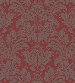 Blake Wallpaper by Cole & Son Red & Silver