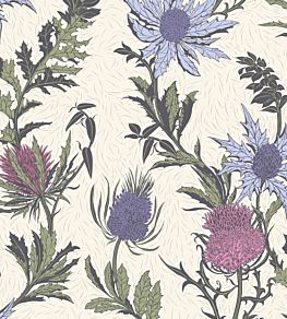 Thistle Wallpaper by Cole & Son Lilac & Cerise on White