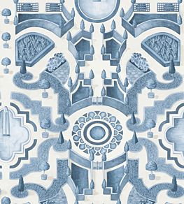Topiary Wallpaper by Cole & Son China Blue