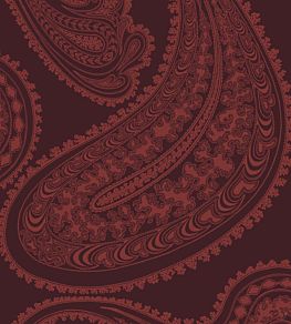 Rajapur Velvet Fabric by Cole & Son Rouge Red