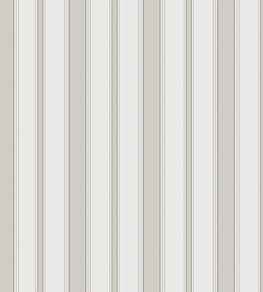 Cambridge Stripe Wallpaper by Cole & Son Stone/White