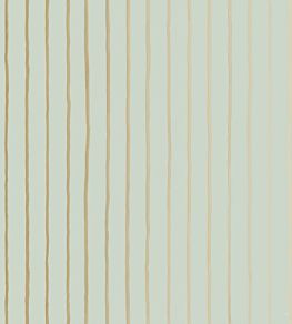 College Stripe Wallpaper by Cole & Son Duck Egg/Gilver