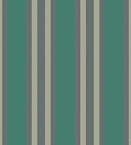 Polo Stripe Wallpaper by Cole & Son Teal/Gilver
